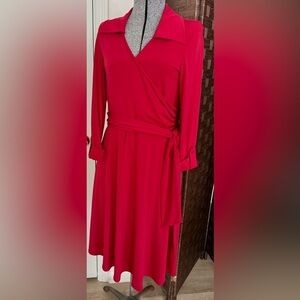 Donna Morgan Red Wrap Dress